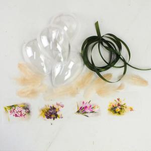 DIY Csináld magad! Csináld magad - DIY műanyag tojás tavaszi virágos 4db