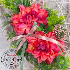 DIY Csináld magad! Csináld magad - Fonott szívvirág falidísz 20cm