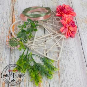 DIY Csináld magad! Csináld magad - Fonott szívvirág falidísz 20cm