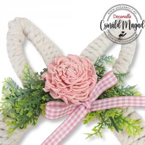 DIY Csináld magad! Csináld magad - Kötéllel díszített nyuszis kopogtató - mályva