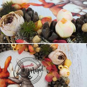 DIY Csináld magad! Csináld magad - Tavaszi boho harmónia - nyuszis kopogtató 25cm