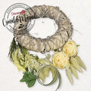 DIY Csináld magad! - Natúr harmónia virágkoszorú 23cm