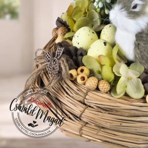 DIY Csináld magad! Nyuszi figurás natúr asztaldísz 20cm