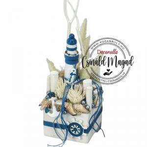 DIY Csináld magad - Világítótorony a kikötőben dekoláda