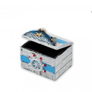 Doboz hajós dekorációval 7,5x6x5,5cm többféle