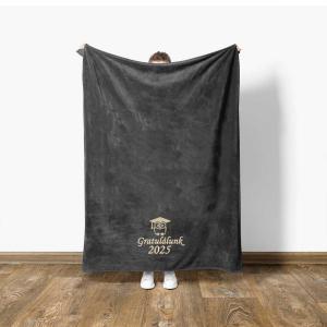 Egyedi Ballagási Hímzett Takaró 200x160 cm - Ballagási Ajándék Hímzett Takaró, Pléd - Ajándék Ballagásra