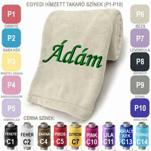 Egyedi Hímzett Takaró 200x160cm - Névvel Hímzett Takaró - Neves Takaró, Pléd - Egyedi Ajándék