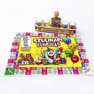 Észbontó Túra - Szülinapi Elhajlás - Vicces Szülinapi Ivós Társasjáték - Születésnapi Ajándék