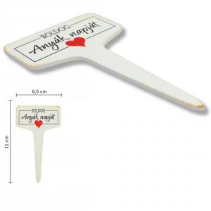 Fa beszúros tábla szögletes - Boldog Anyák napját 3db/csomag