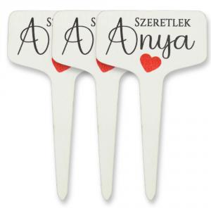 Fa beszúros tábla szögletes - Szeretlek Anya 3db/csomag