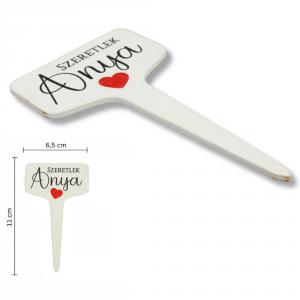 Fa beszúros tábla szögletes - Szeretlek Anya 3db/csomag