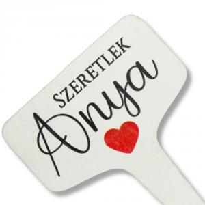 Fa beszúros tábla szögletes - Szeretlek Anya 3db/csomag