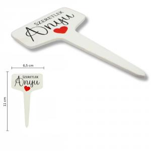 Fa beszúros tábla szögletes - Szeretlek Anyu 3db/csomag