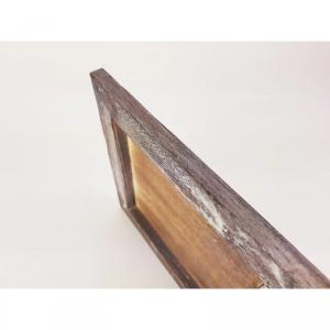 Fa keret négyzet alakú szürkésbarna 20x20cm