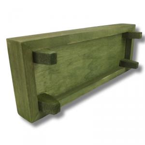 Fa tálca lábon country-zöld 32x12cm