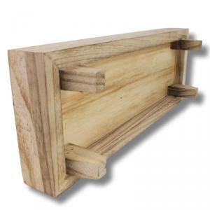 Fa tálca lábon natúr 32x12cm