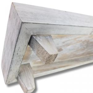 Fa tálca lábon vintage fehér 32x12cm