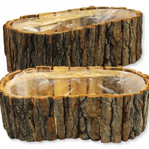 Fakéreg virágláda barna 32x17x10cm