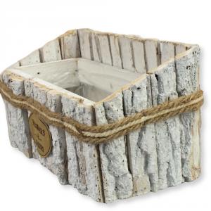Fakéreg virágláda fehér 30x13x14cm