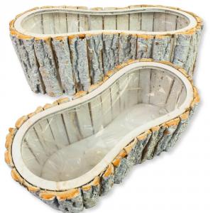 Fakéreg virágláda fehér 40x19x14cm