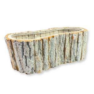 Fakéreg virágláda fehér 40x19x14cm