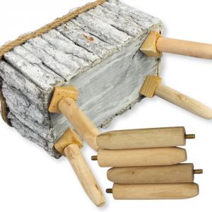 Fakéreg virágláda lábbal szürke 24x25x12cm