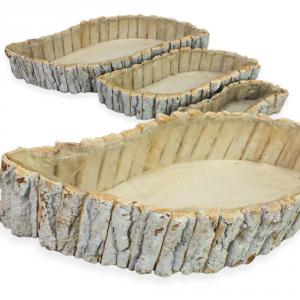 Fakéreg virágláda szett íves fehér 3db/szett 15-30cm