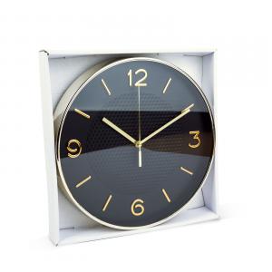 Falióra - 25 cm - műanyag, üveg - 1 x AA - fekete