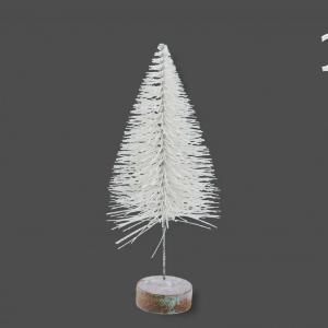Fenyőfa dekoráció ezüst/fehér 25cm CAA721010 2f
