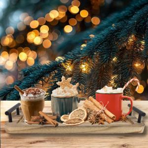 Fogantyús fa tálca barna 35x12cm