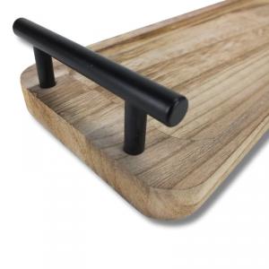 Fogantyús fa tálca barna 35x12cm