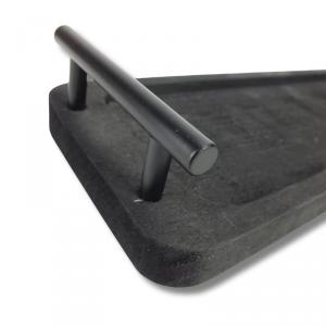 Fogantyús fa tálca fekete 35x12cm