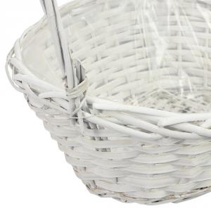 Fonott csemege kosár fehér nagy