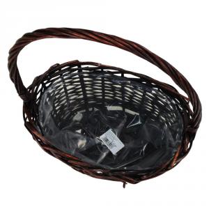 Fonott csemege kosár kicsi barna