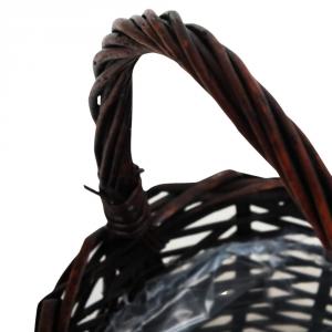 Fonott csemege kosár kicsi barna