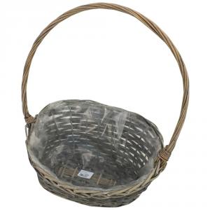 Fonott csemege kosár szürke nagy