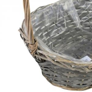 Fonott csemege kosár szürke nagy