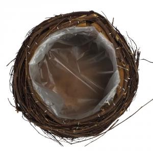 Fonott inda tál barna 20x11cm