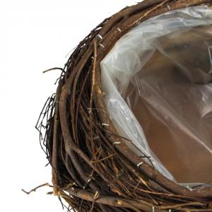 Fonott inda tál barna 20x11cm