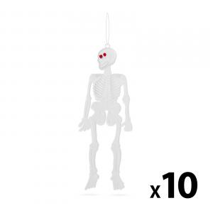 Foszforeszkáló csontváz szett - halloween-i dekoráció - 10 db / csomag