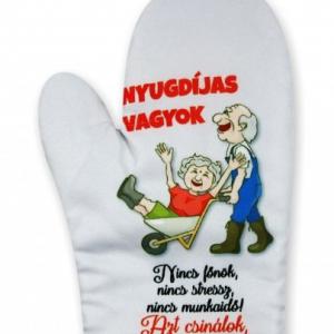 Főzőkesztyű Nyugdíjas vagyok 17x26cm