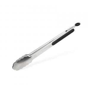 Grill csipesz - 34 cm - rozsdamentes acél  fekete