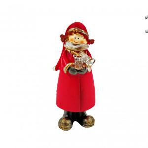 Gyerek figura piros kabátban 12cm 39896 2f