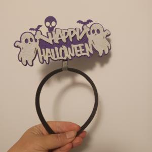 Halloween hajráf – Happy Halloween felirattal és szellemekkel