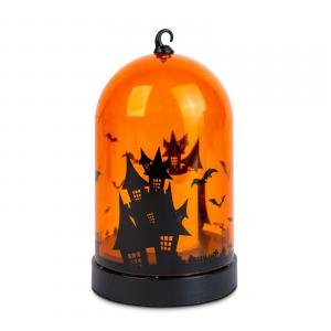 Halloween-i LED dekor - narancs - 3 x AAA - 8 x 12,5 cm