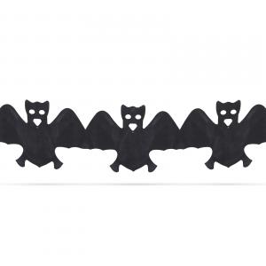 Halloween-i papír girland - denevér - 3 m