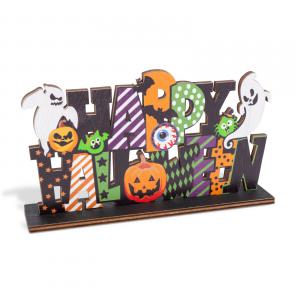 Halloween-i polc dekoráció fából -