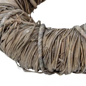 Háncs koszorú szürke D25x7cm