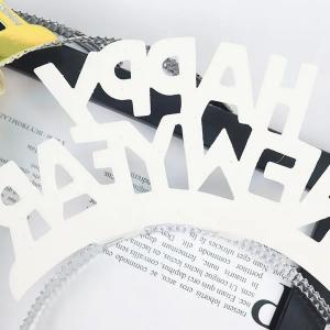 Happy new year, fejdísz, arany, 3 db/cs