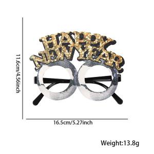 Happy New Year glitteres szemüveg